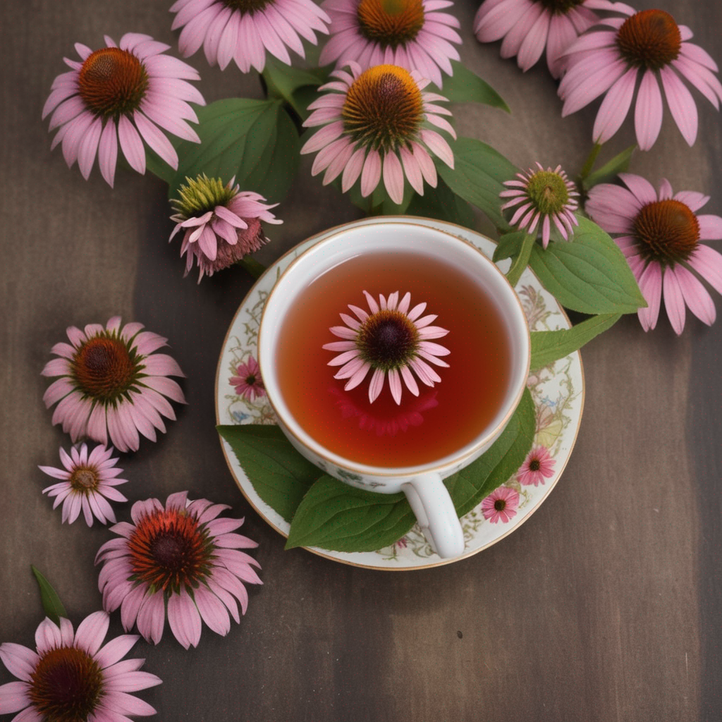 echinacea tea in a cup