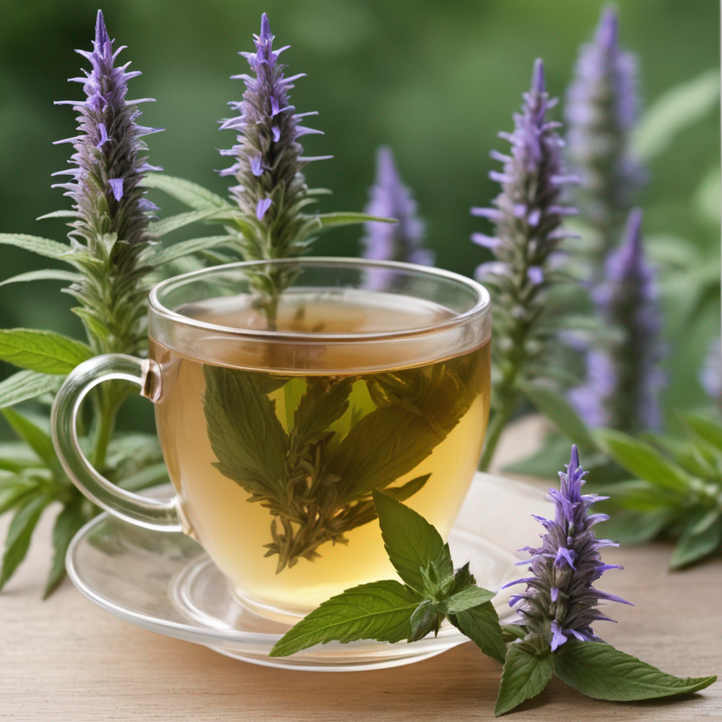 hyssop tea in a cup