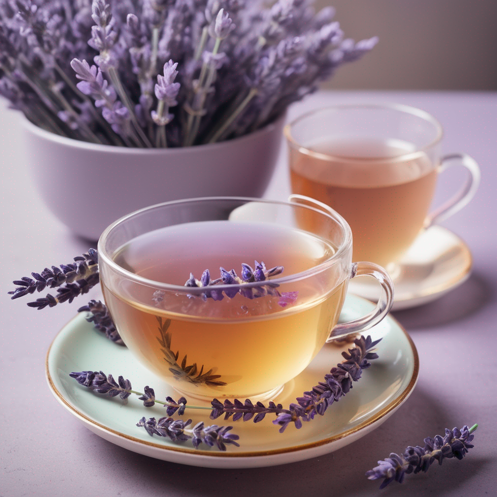 lavender tea cup