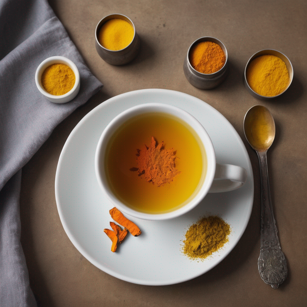 Turmeric tea in a cup